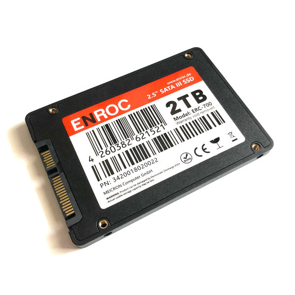 ENROC 2 TB ERC-700 2.5" SATA III 6b/s 3D-NAND TLC interne SSD für Notebooks