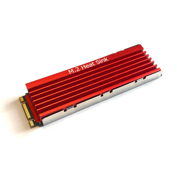 Enroc M.2 SSD Nachrüst Heatsink Cooler (Kühlkörper) - Rot
