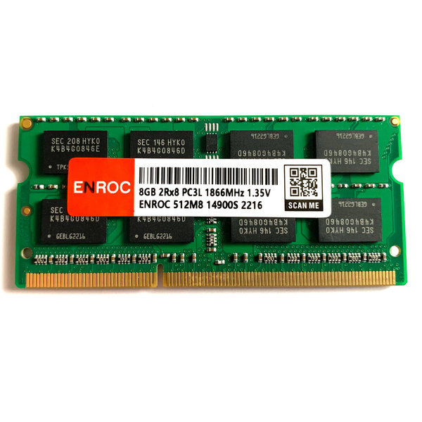 ENROC ERC-320 8GB DDR3L 1866MHz 1.35V PC3L-14900S SO-DIMM Notebook RAM