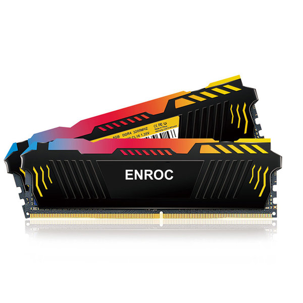Enroc 32GB KIT (4x8GB) DDR4 3200MHz XMP 2.0 RGB UDIMM Gaming RAM Arbeitsspeicher