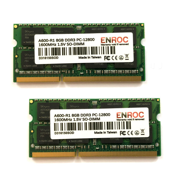 Enroc 16GB (2x8GB) A600-R1 KIT DDR3 1600MHz 1.5V PC3-12800S SODIMM Arbeitsspeicher RAM